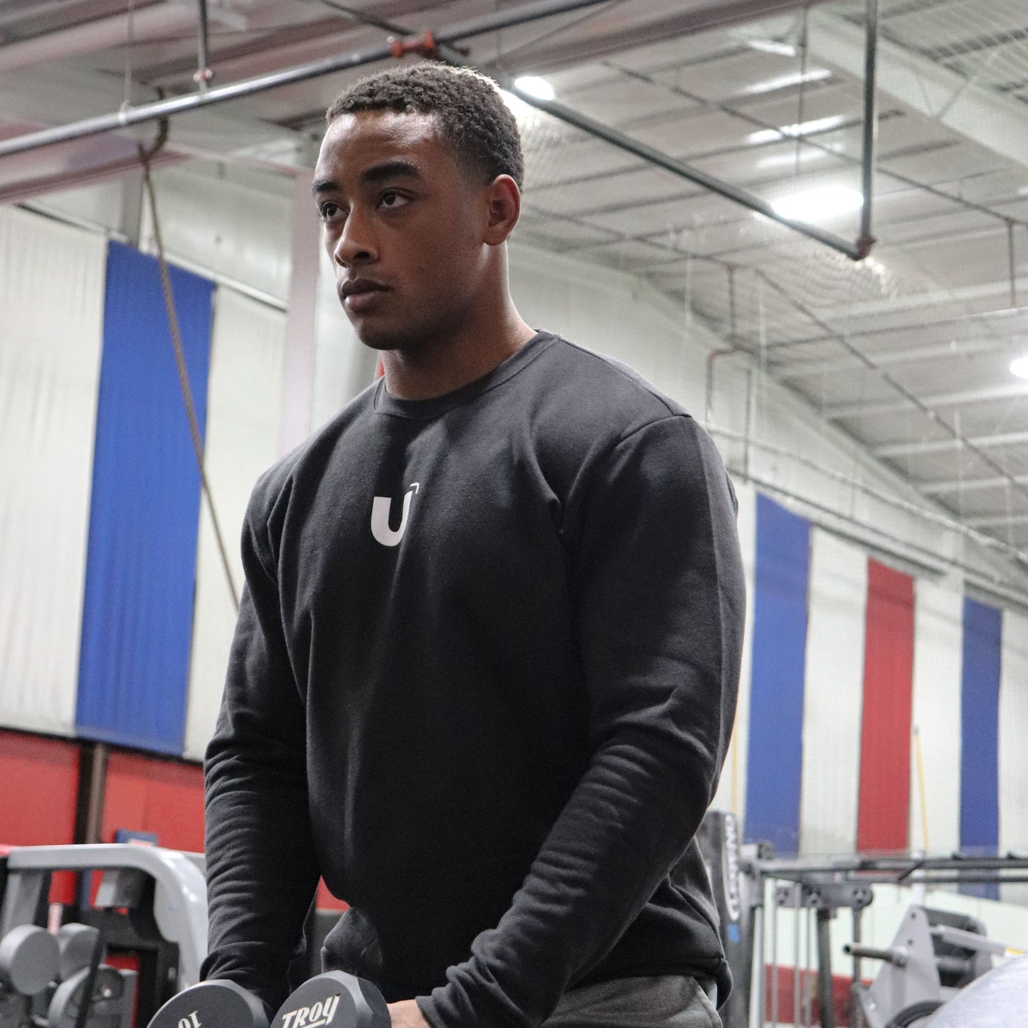 PUMP COVER CREWNECK - HEATHER BLACK