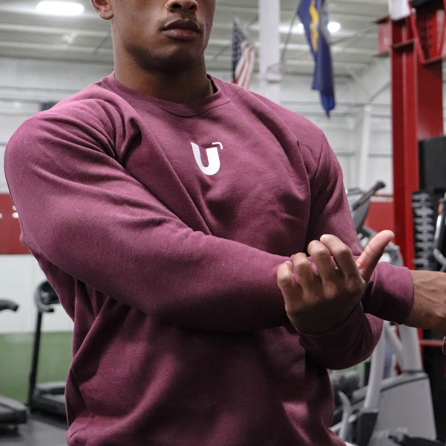 PUMP COVER CREWNECK - HEATHER MAROON