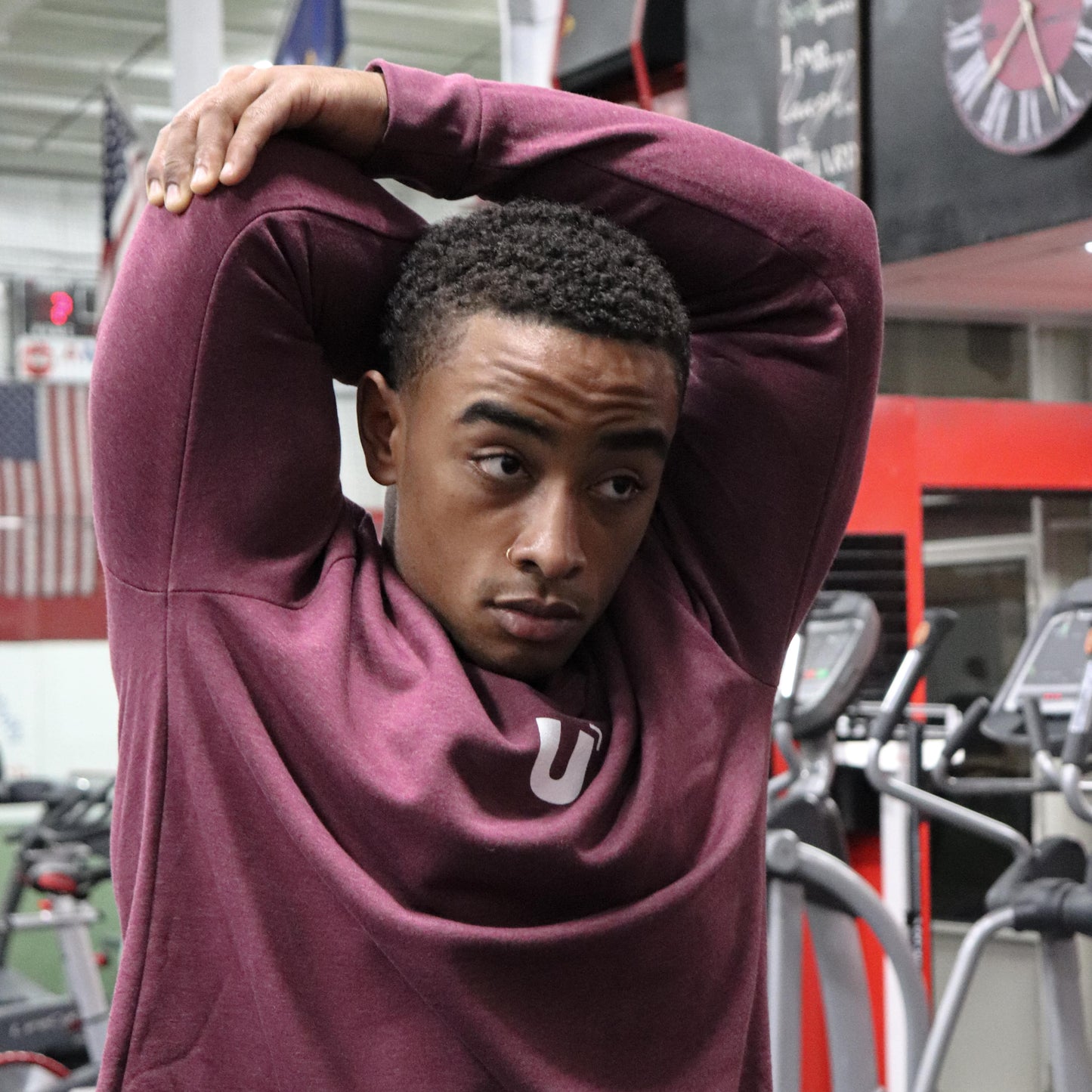 PUMP COVER CREWNECK - HEATHER MAROON